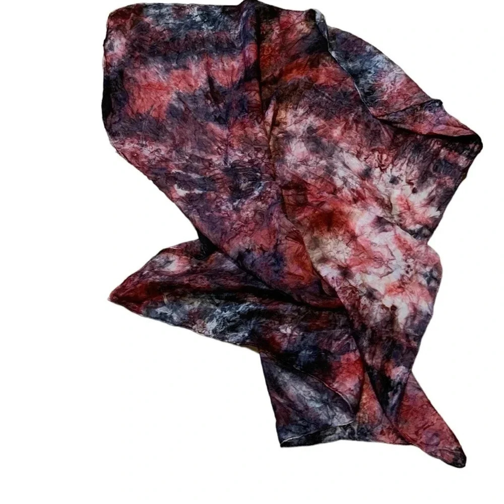 Vintage Style  Silky Tie dye Pastel Scarf